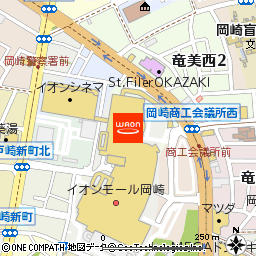 イオン岡崎南店付近の地図