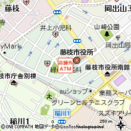 藤枝市役所付近の地図