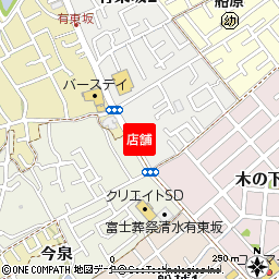 有東坂支店付近の地図
