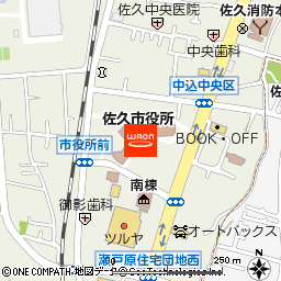 ホテルルートインコート佐久付近の地図