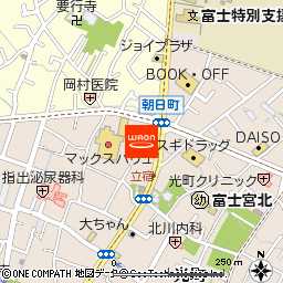 マックスバリュ富士宮朝日町付近の地図