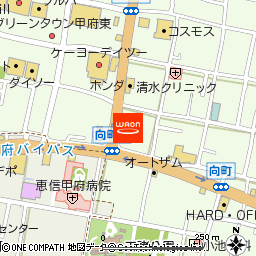 かっぱ寿司　甲府向町店付近の地図