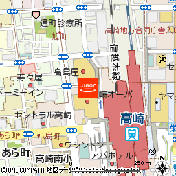 イオンスタイル高崎駅前付近の地図