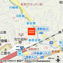 ＮｅｗＤａｙｓ二宮付近の地図