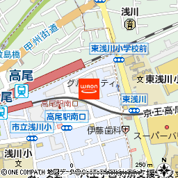 グルメシティ高尾店付近の地図