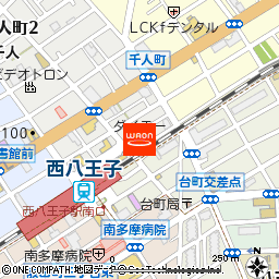 ダイエー西八王子店付近の地図