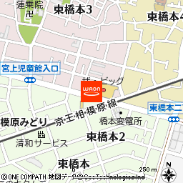 ザ・ビッグ相模原東橋本店付近の地図