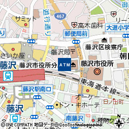 藤沢市役所付近の地図