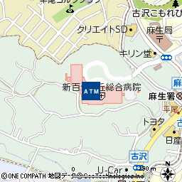 新百合ヶ丘総合病院付近の地図