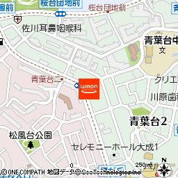 まいばすけっと青葉台2丁目店付近の地図