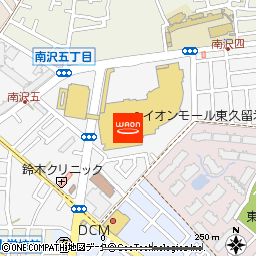 イオン東久留米店付近の地図