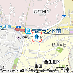 読売ランド駅前支店付近の地図