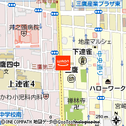 まいばすけっと下連雀4丁目店付近の地図