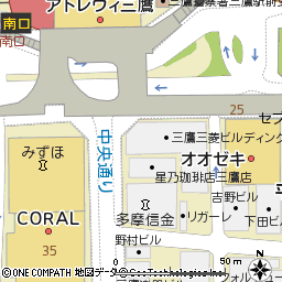 三鷹支店付近の地図