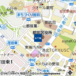 都筑区総合庁舎付近の地図