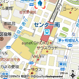 仲町台支店付近の地図