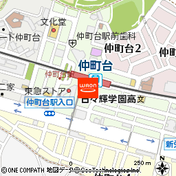 まいばすけっと仲町台駅南店付近の地図