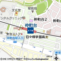 仲町台駅付近の地図