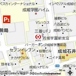 成城学園前支店付近の地図
