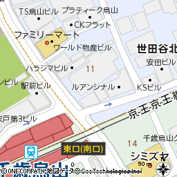 烏山支店付近の地図