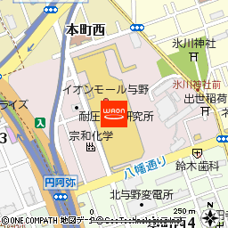 メガスポーツ与野店付近の地図