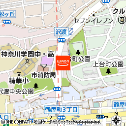 まいばすけっと横浜沢渡公園前店付近の地図