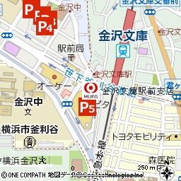金沢文庫駅前支店付近の地図