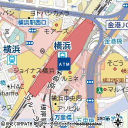 横浜駅中央通路付近の地図