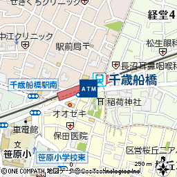 小田急千歳船橋駅付近の地図