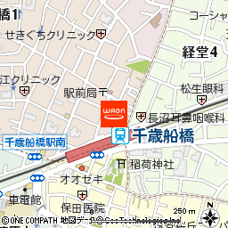 イオンリカー千歳船橋店付近の地図