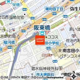 まいばすけっと阪東橋店付近の地図