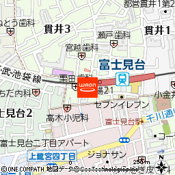 プラザトキワ　富士見台店付近の地図