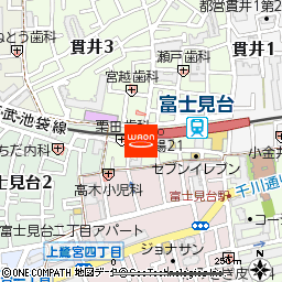 プラザトキワ　富士見台店付近の地図