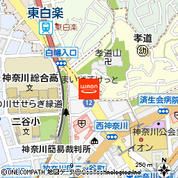 まいばすけっと東白楽駅前店付近の地図