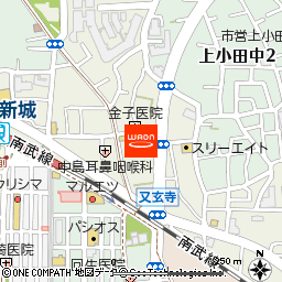 まいばすけっと上小田中3丁目店付近の地図