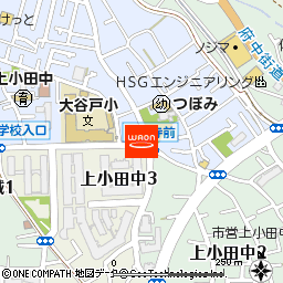 まいばすけっと上小田中1丁目店付近の地図