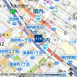 関内駅北口付近の地図