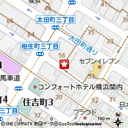 ＳＢＪ銀行横浜支店付近の地図