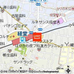 ピーコックストア経堂店付近の地図