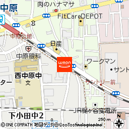 まいばすけっと武蔵中原駅東店付近の地図