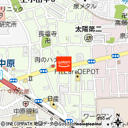 まいばすけっと上小田中6丁目店付近の地図