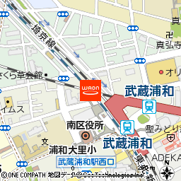 ビーンズキッチン武蔵浦和付近の地図