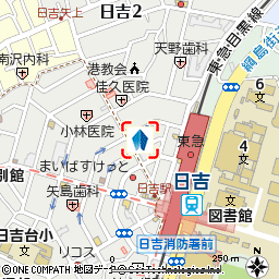 日吉支店付近の地図