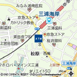 三浦海岸駅前付近の地図