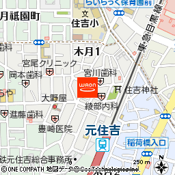 広島お好み焼　のん(モトスミ・ブレーメン通り商店街)付近の地図