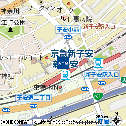 はまぎんミニブランチ新子安　新子安付近の地図