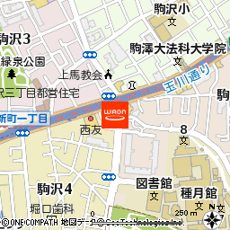 ヘアメイクアッシュ　駒沢大学店付近の地図