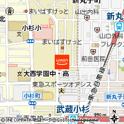 まいばすけっと小杉町1丁目店付近の地図