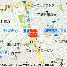 まいばすけっと三軒茶屋店付近の地図