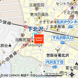 ダイエー下北沢店付近の地図